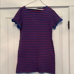 Tory Burch Blue and Red Striped Dress